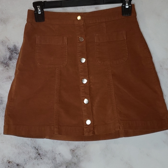 Urban Outfitters Dresses & Skirts - Urban Outfitters camel color button up mini skirt